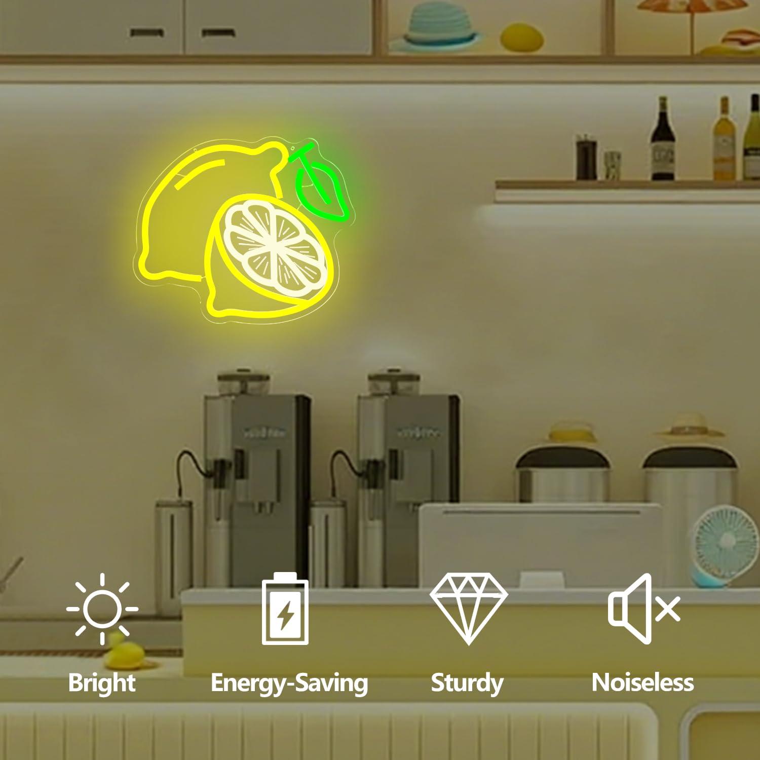 Lemon Neon Sign Dimmable LED L - Home Bathroom Decor のレビューと価格