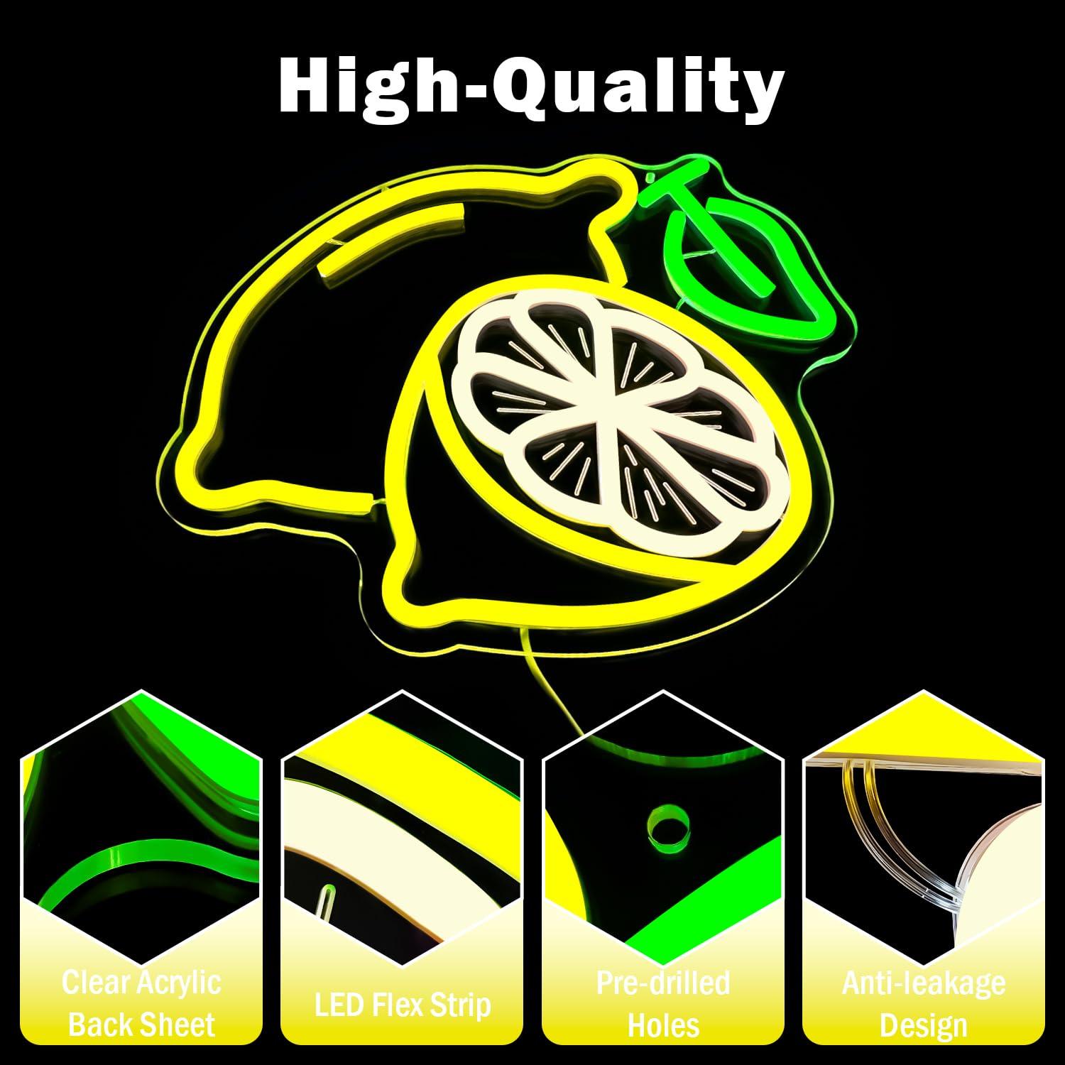 Lemon Neon Sign Dimmable LED L - Home Bathroom Decor のレビューと価格