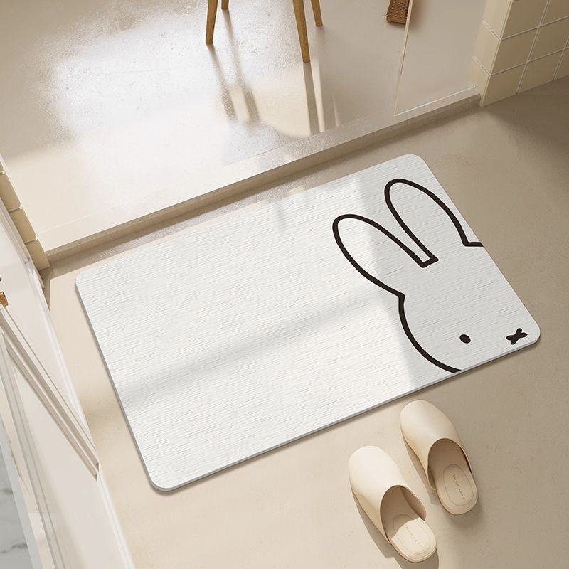 Kawaii Miffy Floor Mat Simple  - Home Bathroom Rugs のレビューと価格