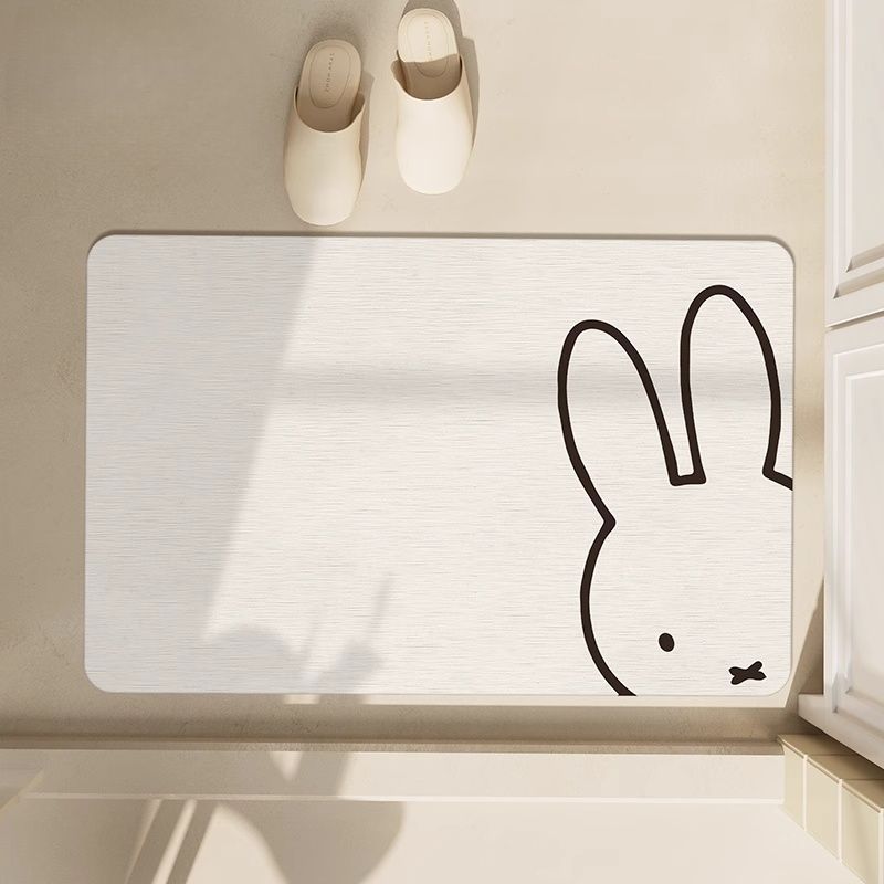 Kawaii Miffy Floor Mat Simple  - Home Bathroom Rugs のレビューと価格