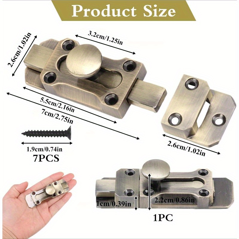 Antique Door Latch Lock Securi - Home Bathroom Hardware のレビューと価格