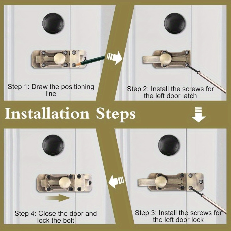 Antique Door Latch Lock Securi - Home Bathroom Hardware のレビューと価格
