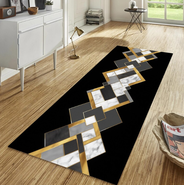 Checkerboard Vinyl Runner Rug  - Home Bathroom Tiles Design のレビューと価格