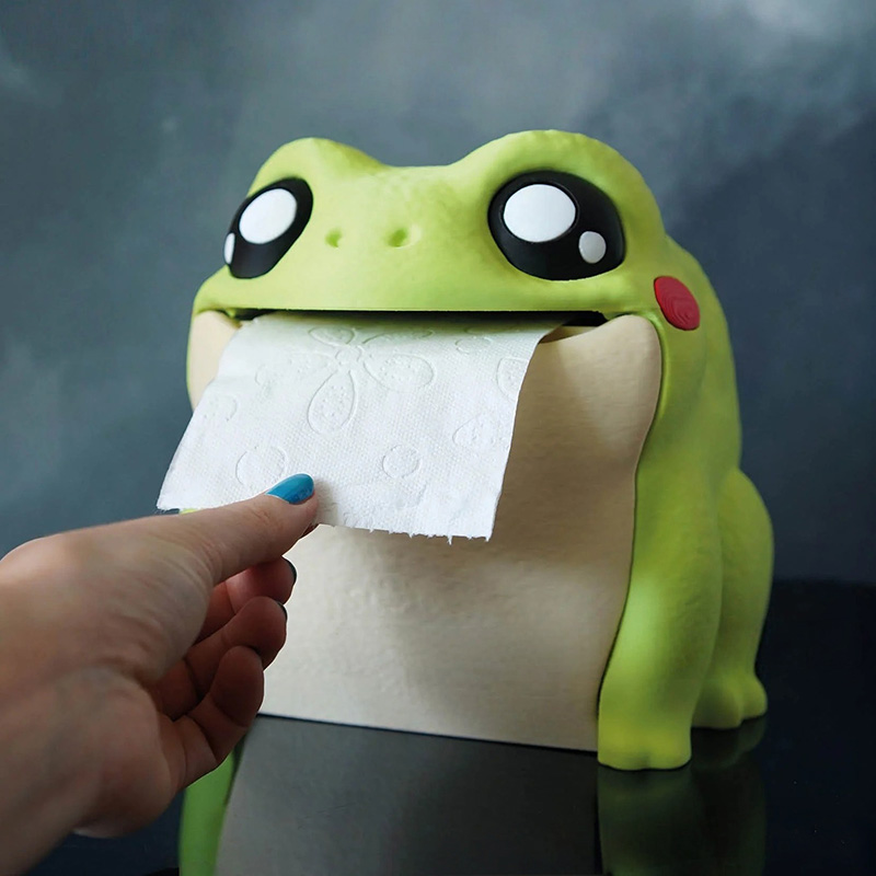 Funny Frog Tissue Box Portable - Home Bathroom Paper Towel Dispenser のレビューと価格