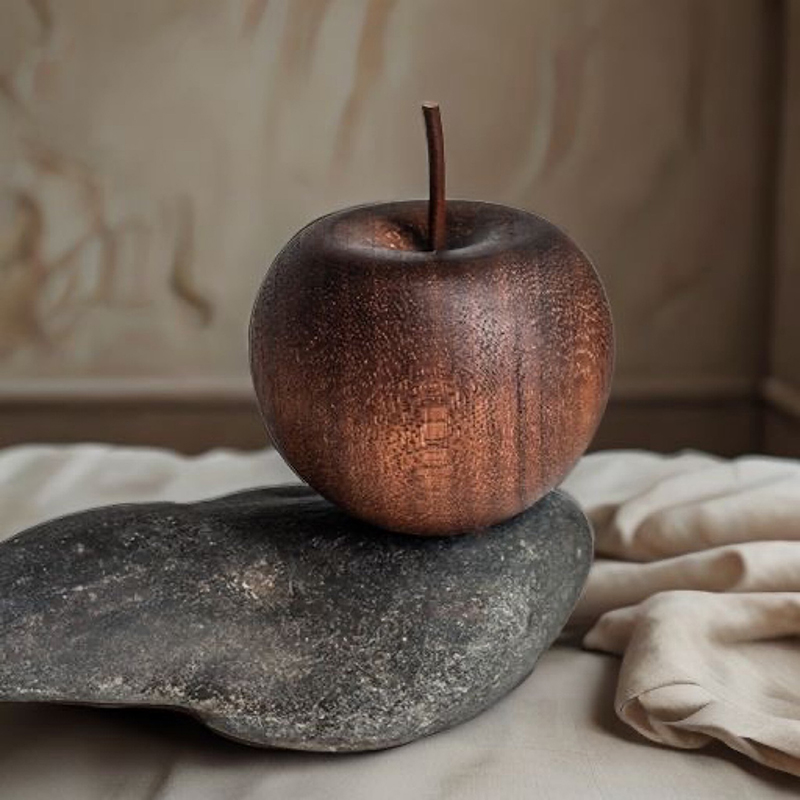 1PCS Of Wooden Apple Shaped Es - Home Bathroom Decor のレビューと価格