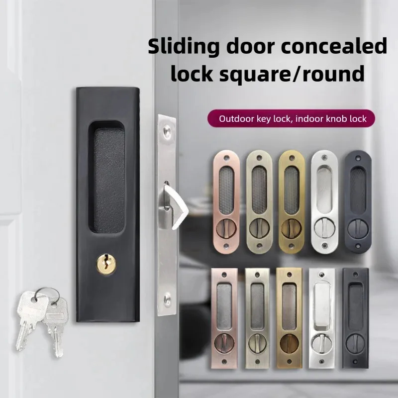 Black Sliding Door Lock with K - Home Bathroom Lock のレビューと価格