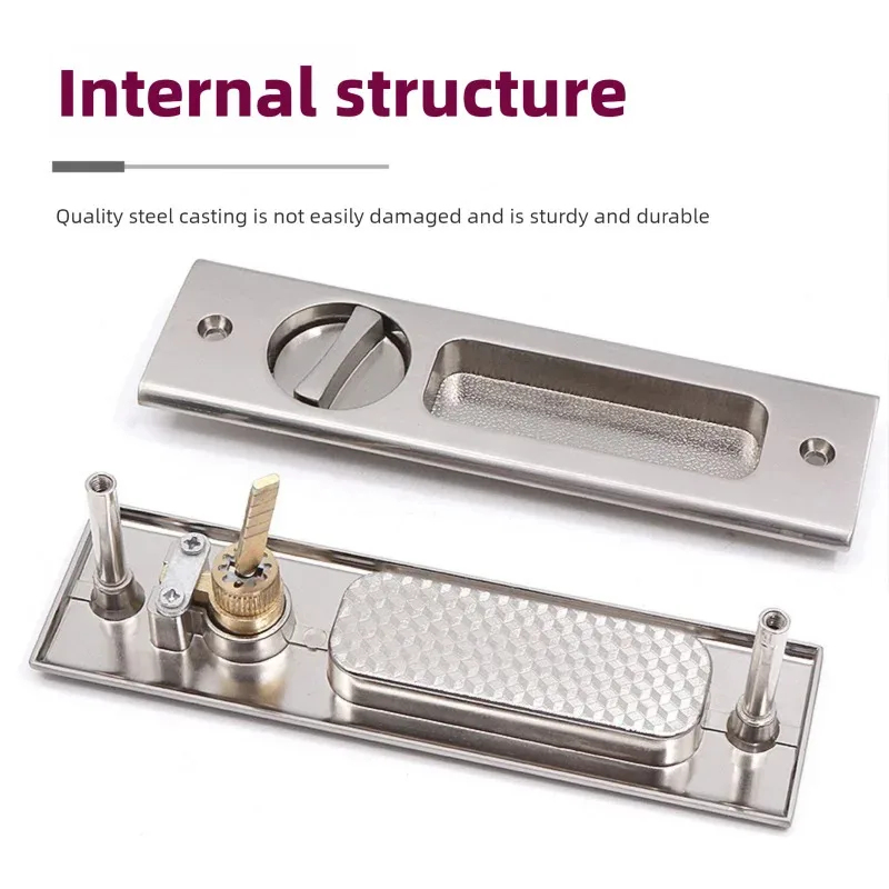 Black Sliding Door Lock with K - Home Bathroom Lock のレビューと価格