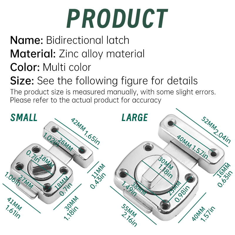 1pc Home Security Latch Rotate - Home Bathroom Lock のレビューと価格