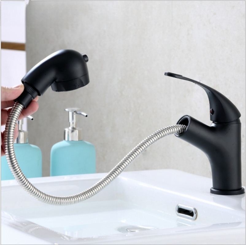 Baked Black Pull Hot and Cold  - Home Bathroom Faucets のレビューと価格