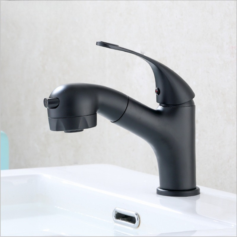 Baked Black Pull Hot and Cold  - Home Bathroom Faucets のレビューと価格