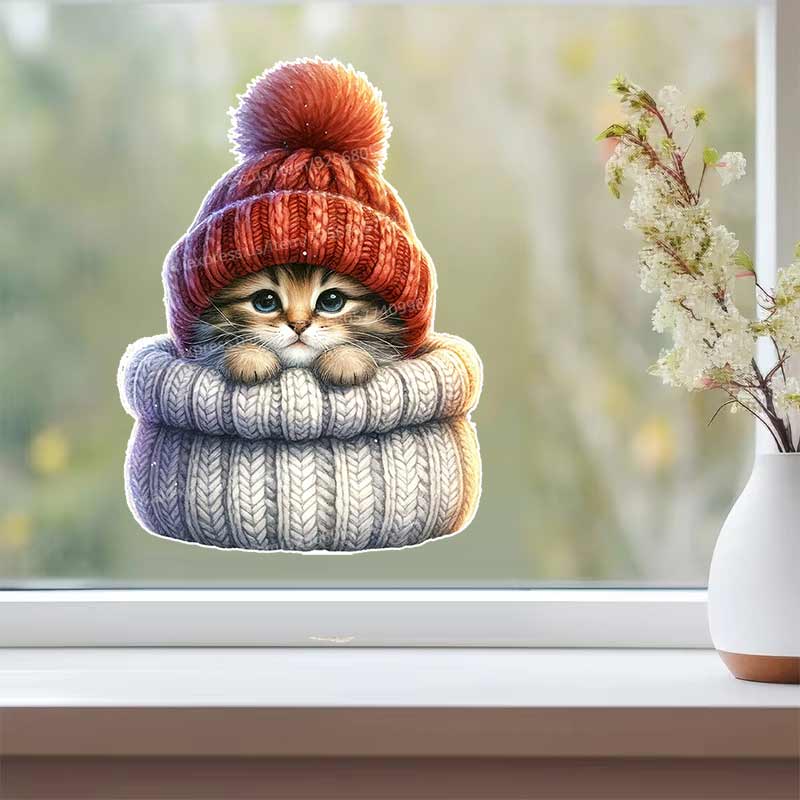 Christmas Cat Wall Sticker Bat - Home Bathroom Tiles Design のレビューと価格