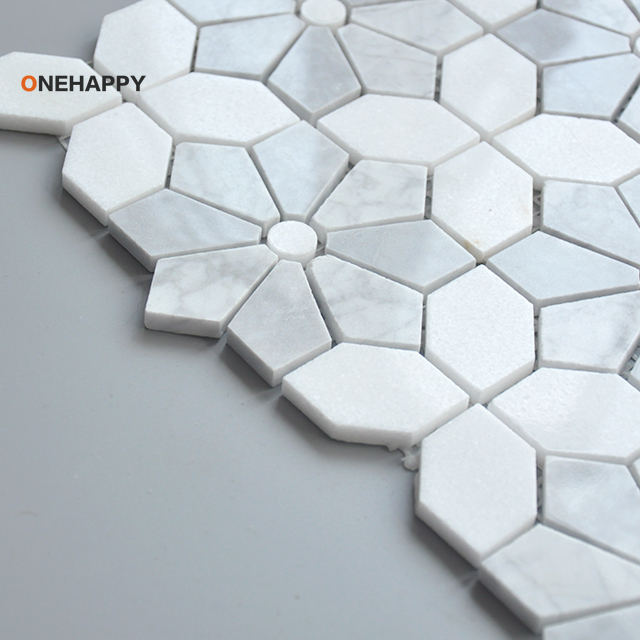 Mosaic Marble Tile for Kitchen - Home Bathroom Tiles Design のレビューと価格