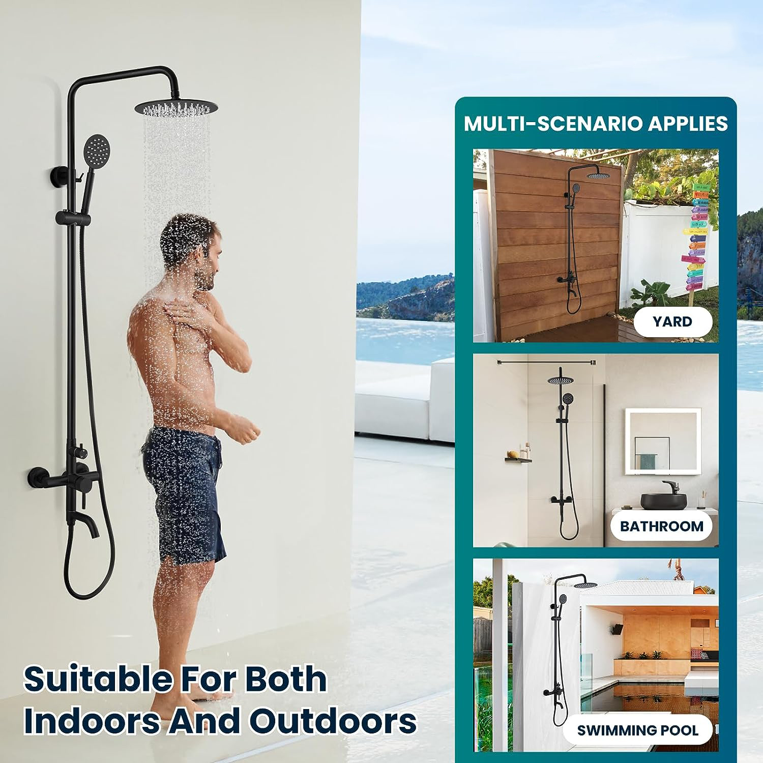 KEMAIDI Shower faucet Set Matt - Home Bathroom Faucets のレビューと価格