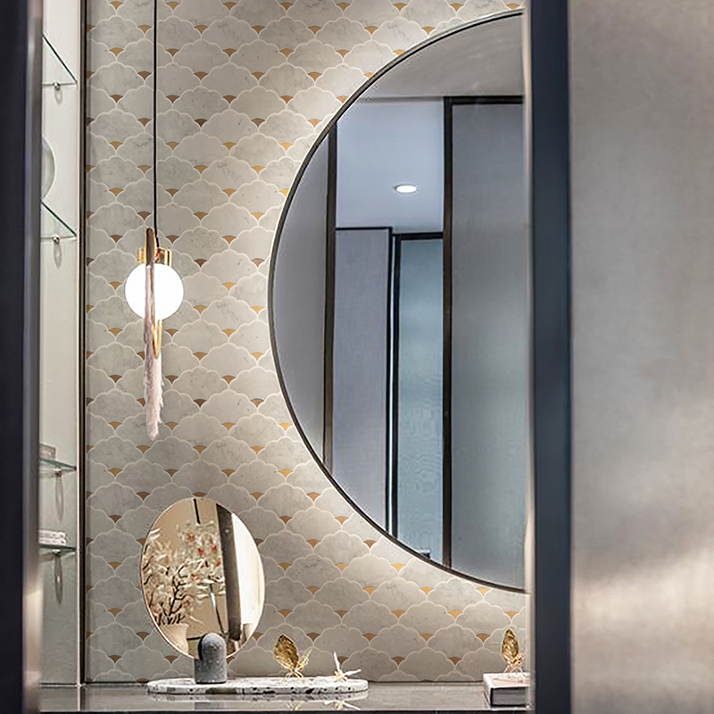 Natural stone water jet marble - Home Bathroom Tiles Design のレビューと価格