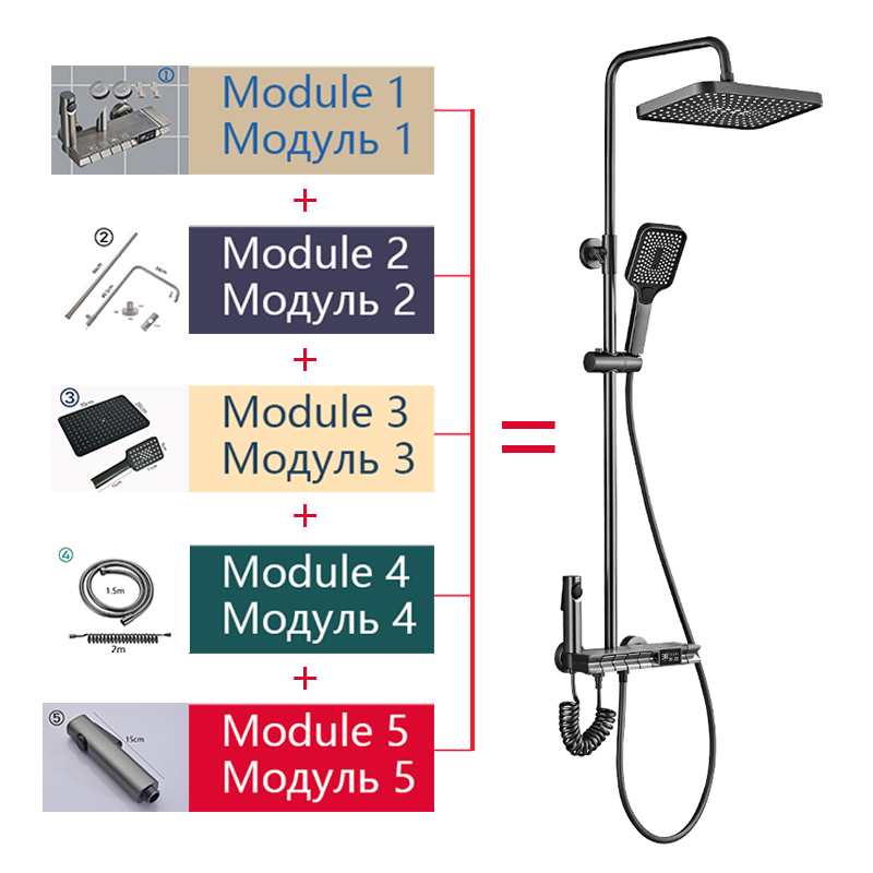 Piano Keys Bathroom Shower Set - Home Bathroom Faucets のレビューと価格