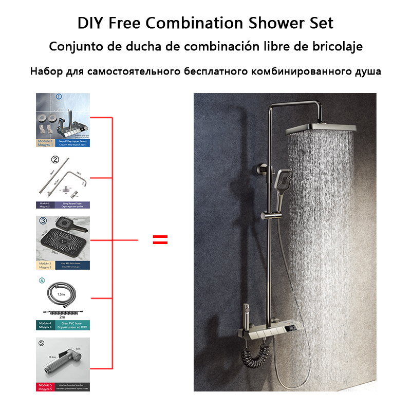 Piano Keys Bathroom Shower Set - Home Bathroom Faucets のレビューと価格