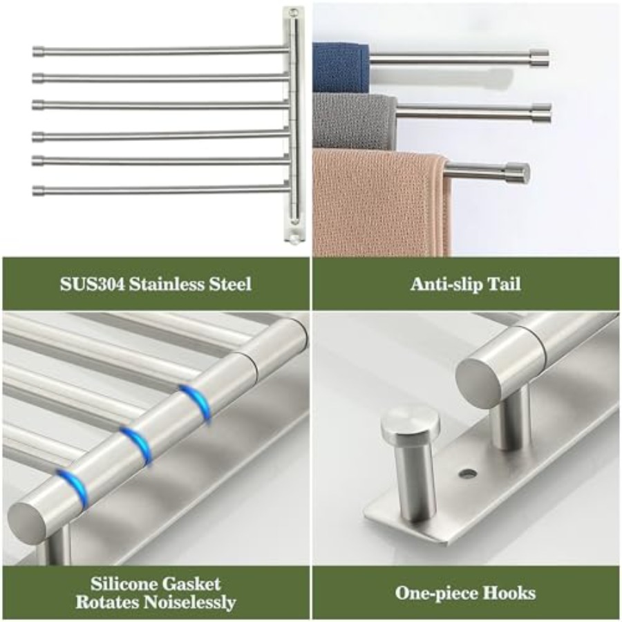 Swivel Towel Rack, SUS304 Stai - Towel Bar Stainless のレビューと価格