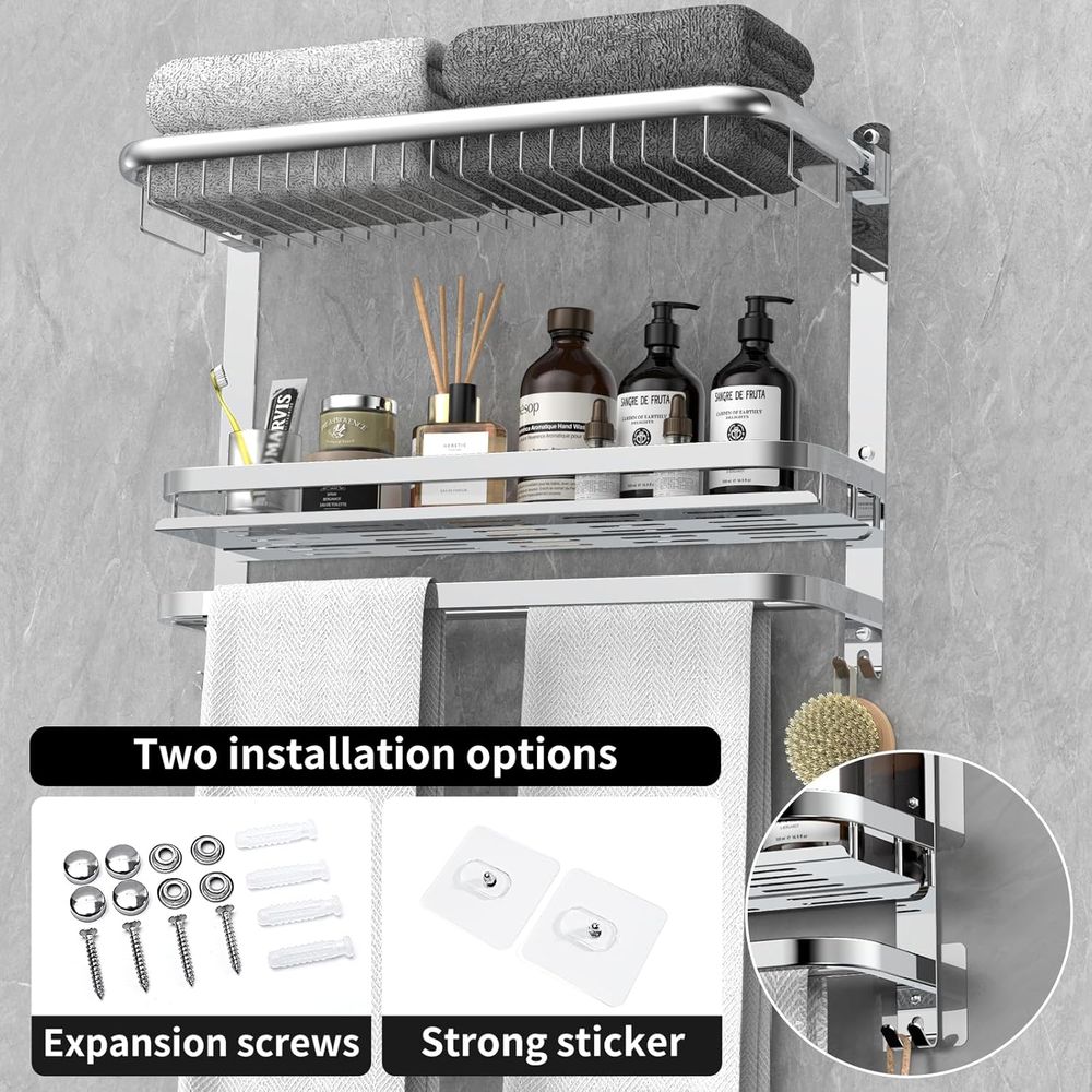 23.22 Inch Wall-Mounted Stainl - Towel Bar Stainless のレビューと価格