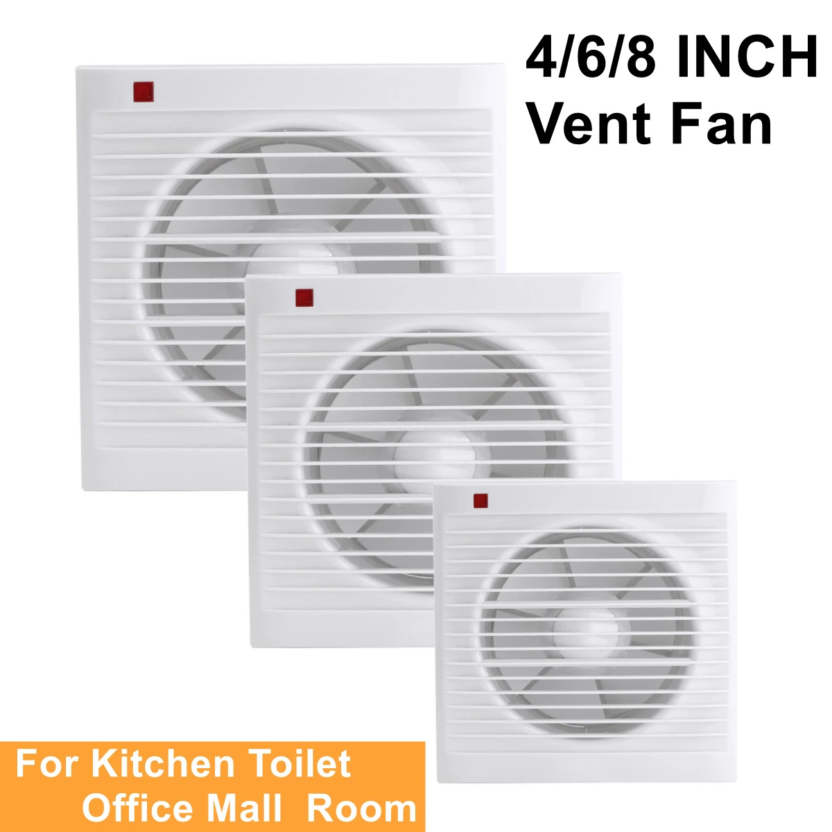 4 Inch 6 Inch 8 Inch 220V Mute - Home Bathroom Extractor Fan のレビューと価格