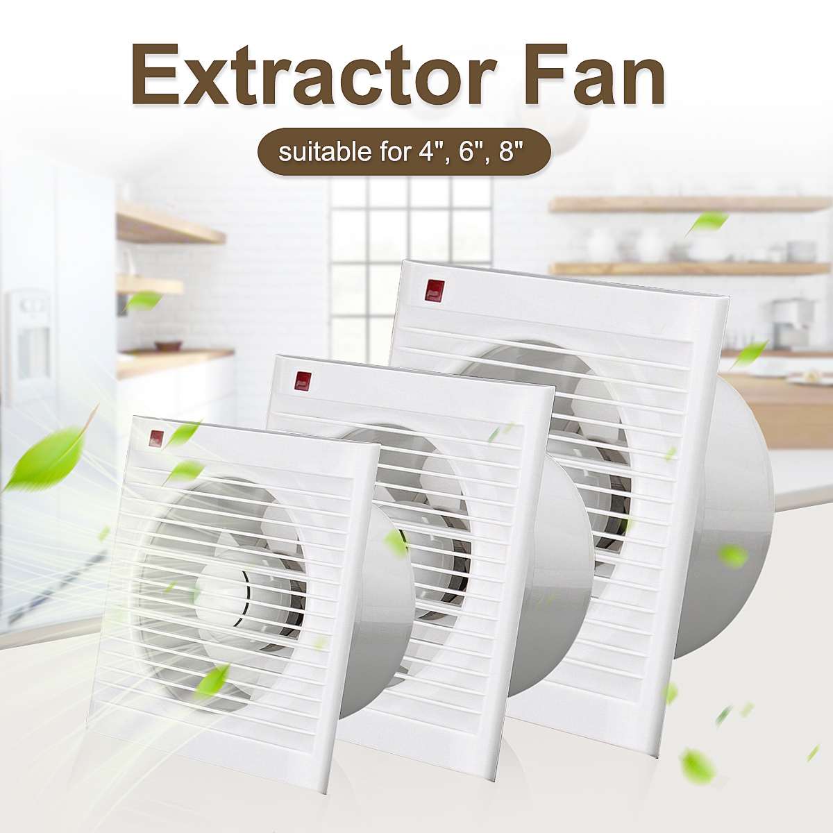 4 Inch 6 Inch 8 Inch 220V Mute - Home Bathroom Extractor Fan のレビューと価格