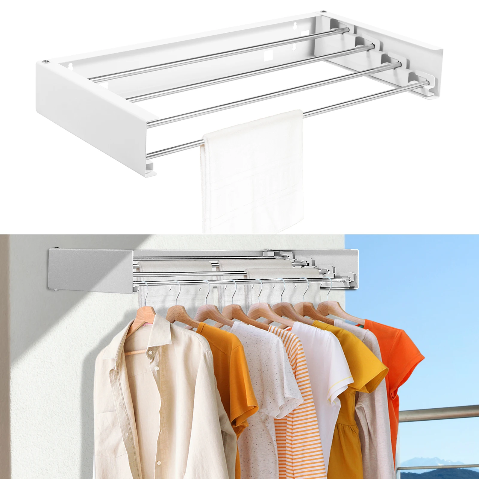 Folding Clothes Hanger Stainle - Towel Bar Stainless のレビューと価格