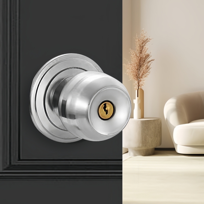 Metal Round Door Knobset Alumi - Home Bathroom Lock のレビューと価格