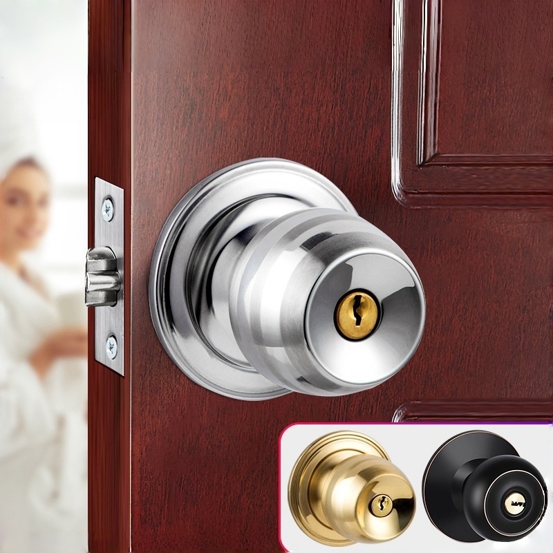 Metal Round Door Knobset Alumi - Home Bathroom Lock のレビューと価格