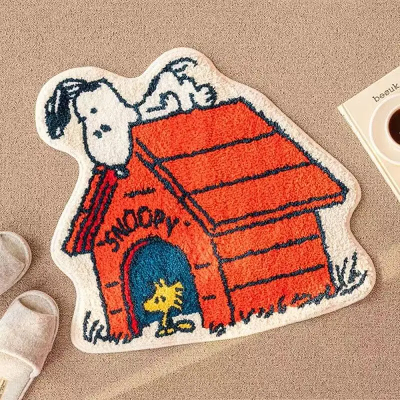 Snoopy Cartoon House Shaped Ar - Home Bathroom Rugs のレビューと価格