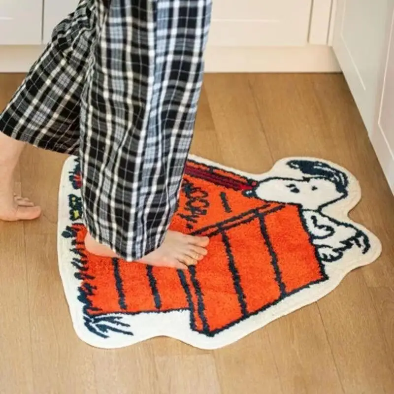 Snoopy Cartoon House Shaped Ar - Home Bathroom Rugs のレビューと価格