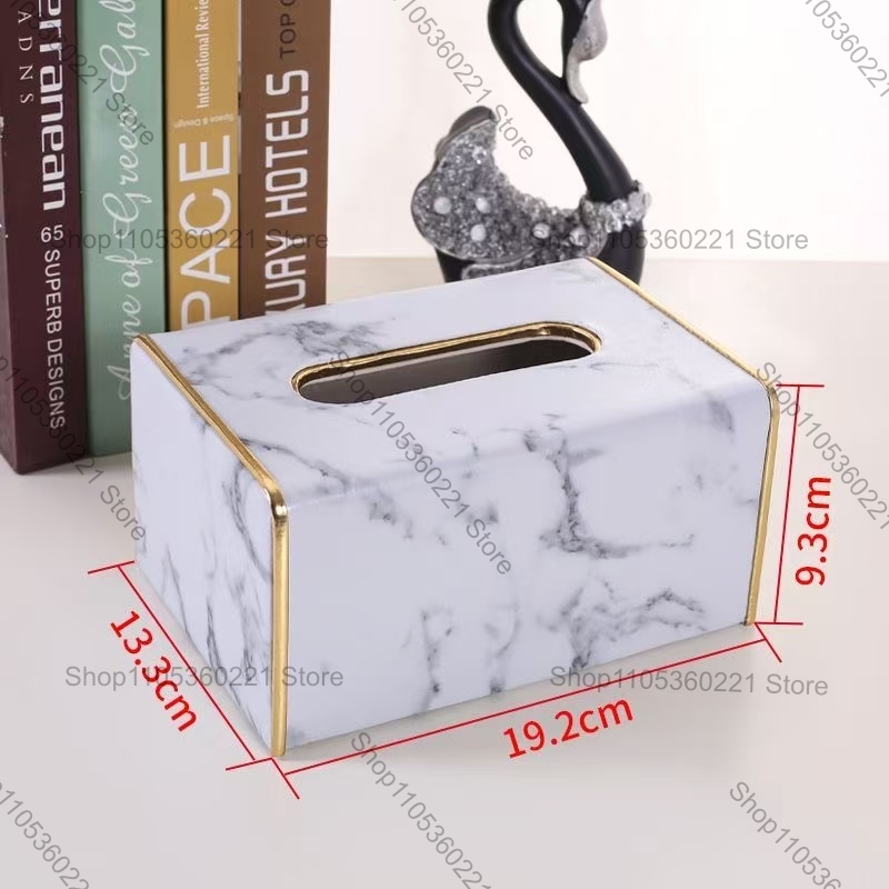 Luxury Marble Texture PU Leath - Home Bathroom Paper Towel Dispenser のレビューと価格